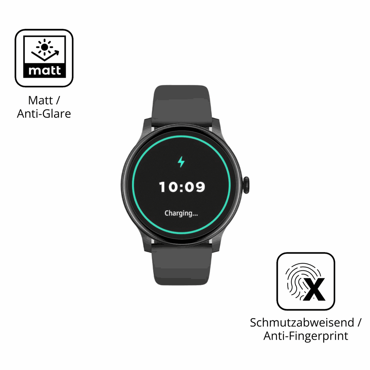 6x Schutzfolie matt für AcclaFit D2 1.38 Zoll Display-Schutzfolie