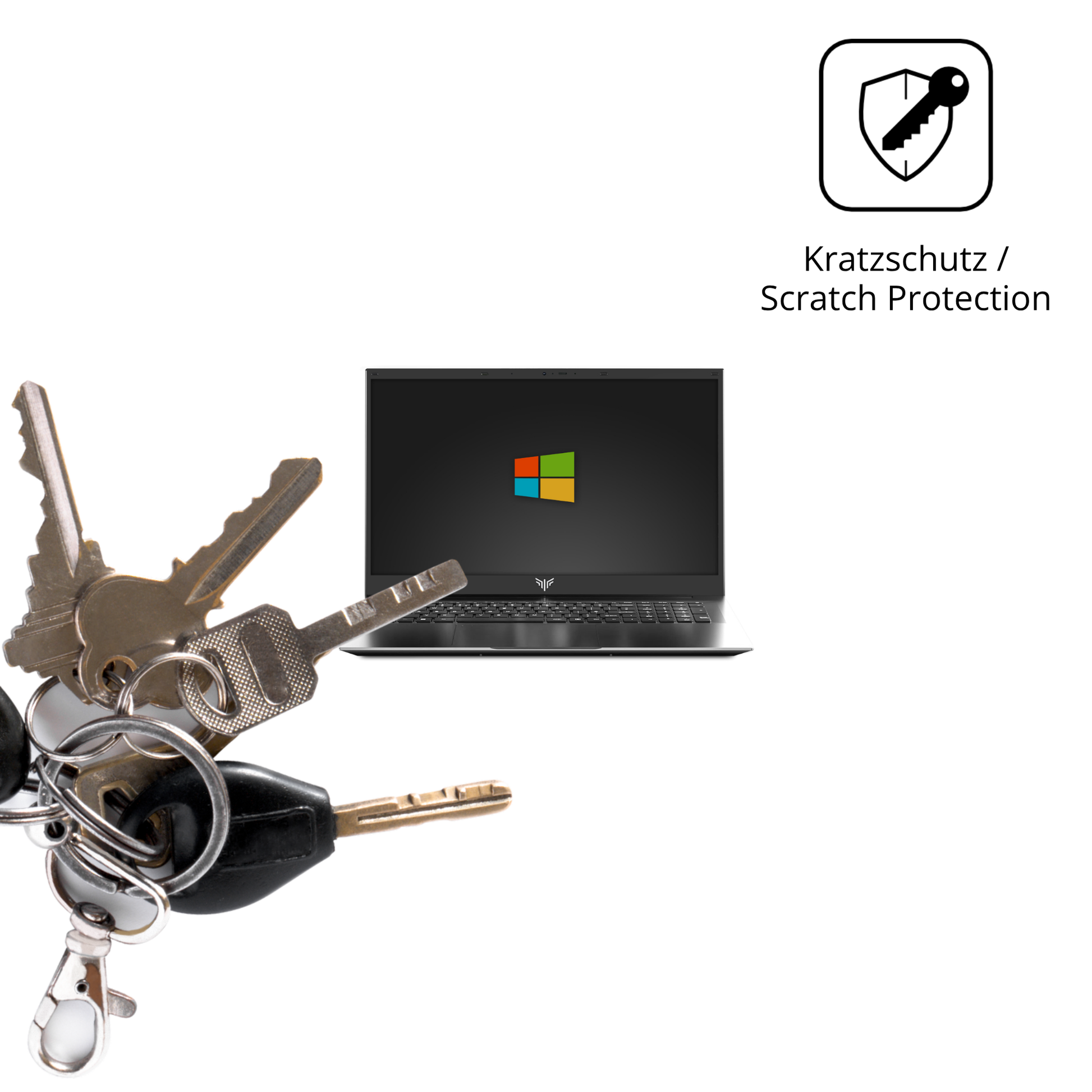 Schutz gegen Kratzer auf dem acemagicax18 laptop Glas durch Schlüssel oder Ähnliches