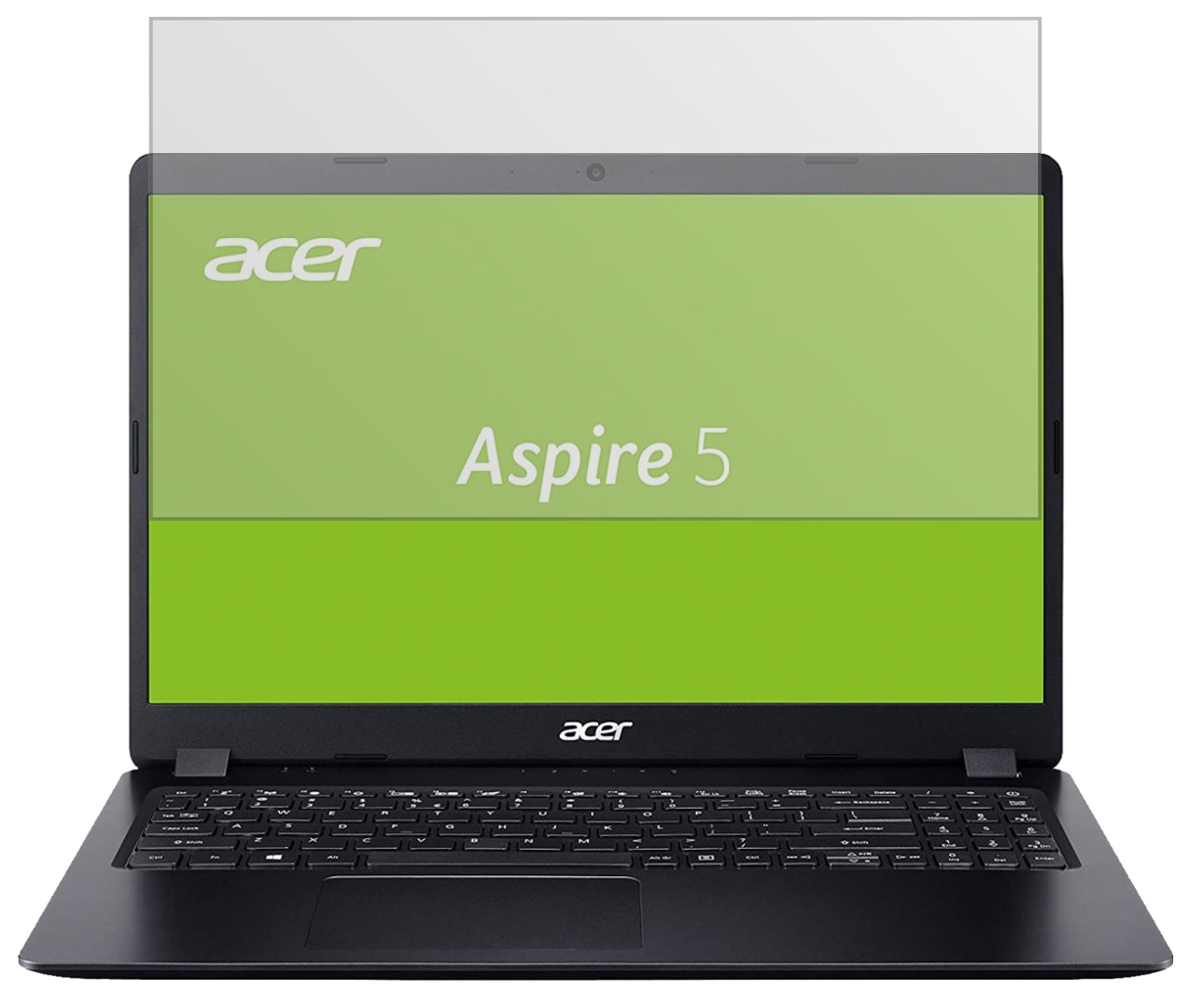 AcerAspire 5 (A515-43-R6WW) mit aufgebrachter dipos Displayschutzfolie, die lästige Fingerabdrücke minimiert