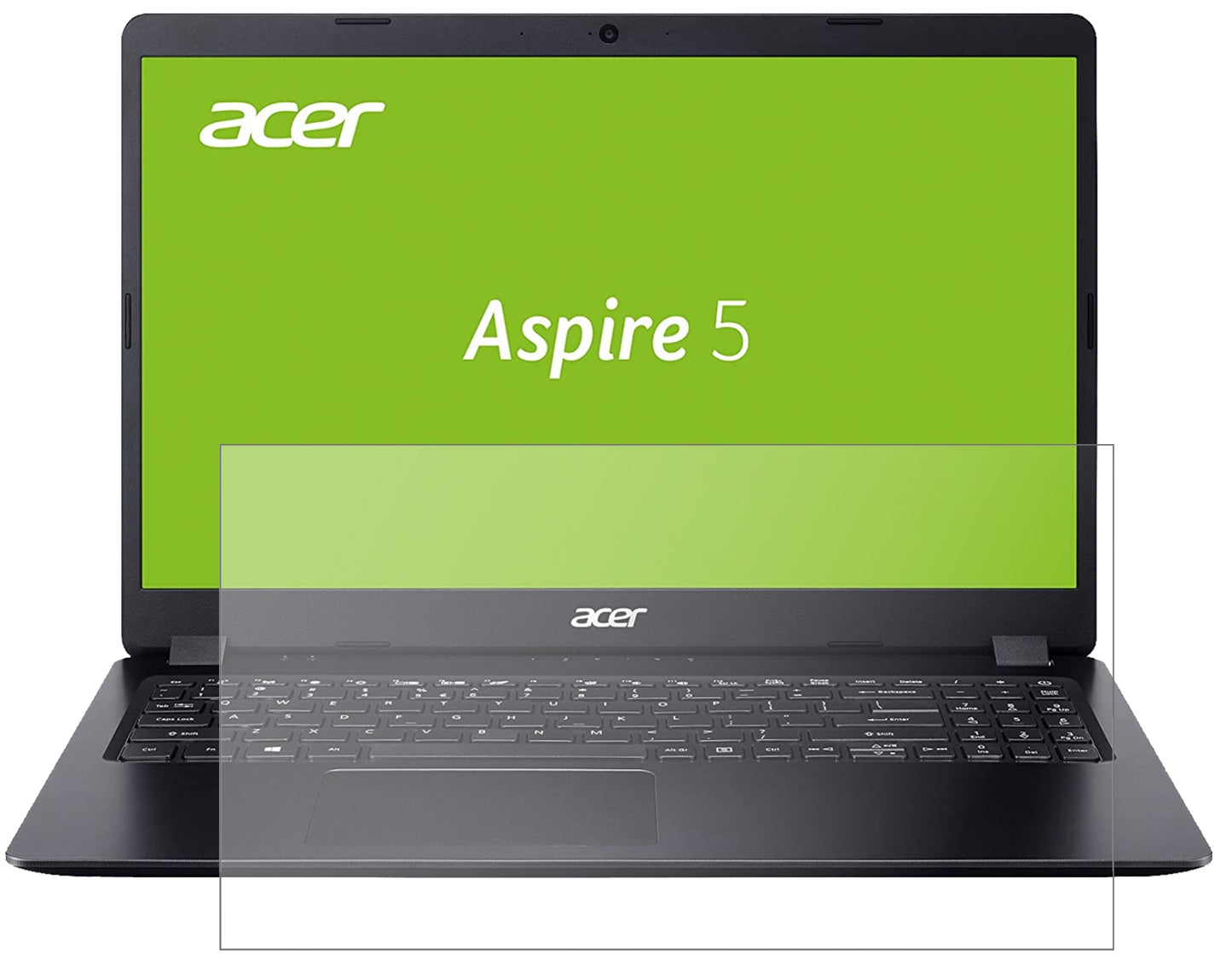 AcerAspire 5 (A515-52G-53PU) mit aufgebrachter dipos Panzerfolie, die lästige Fingerabdrücke minimiert