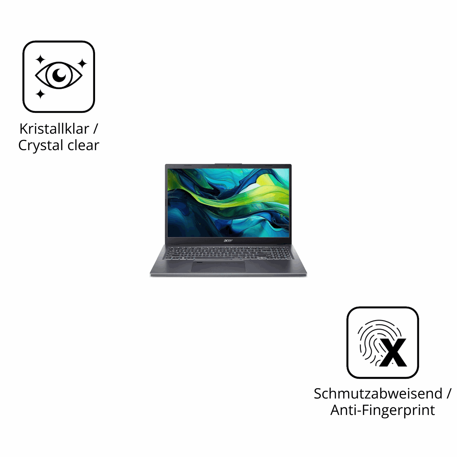 Flexible TPU-Folie passend zugeschnitten für aceraspire a15-51, vollständige Abdeckung