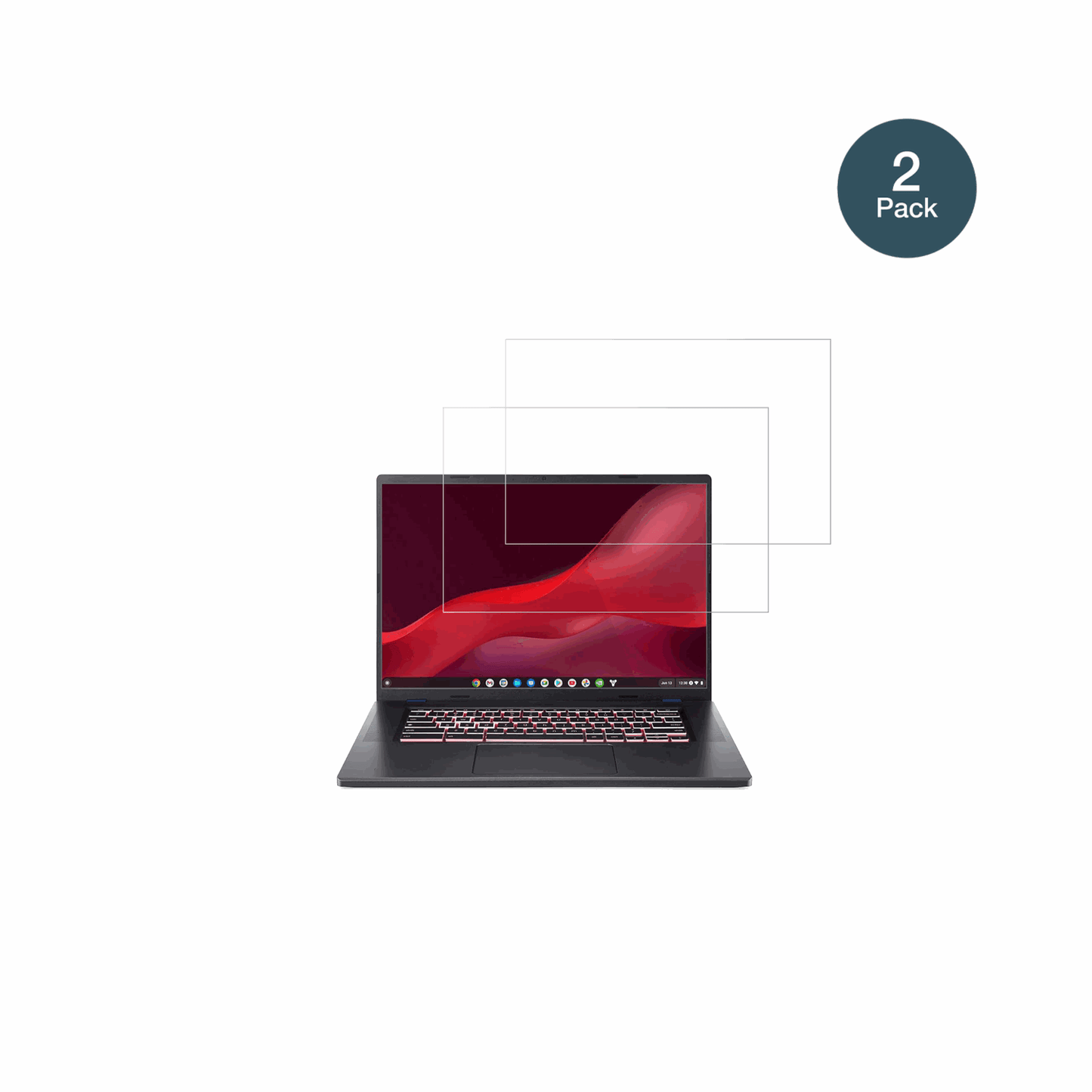 acerChromebook Plus 516 mit aufgebrachter dipos Flex Schutzfolie, glasklare Darstellung ohne Einschränkungen