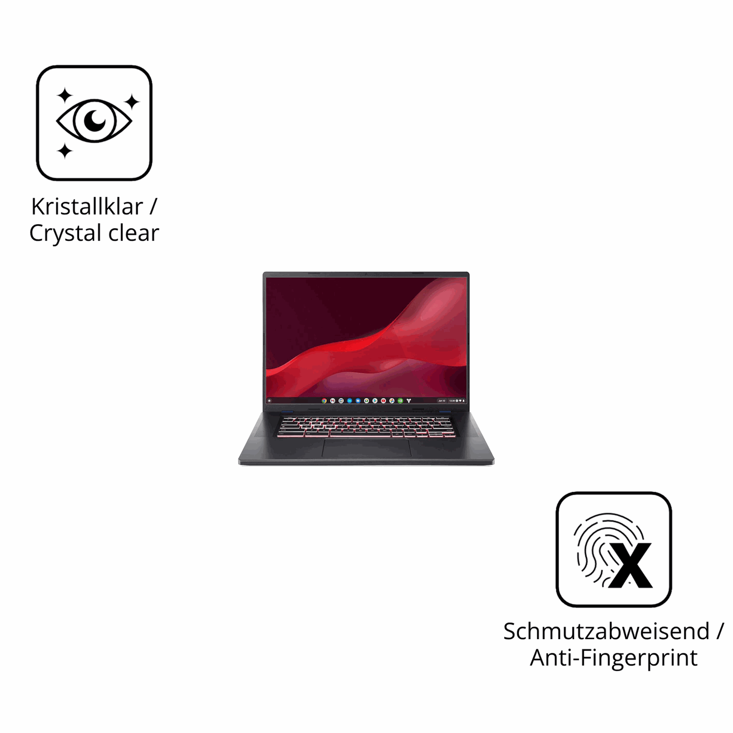 Flexible TPU-Folie passend zugeschnitten für acer Chromebook Plus 516, vollständige Abdeckung