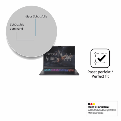 Schutz gegen Kratzer auf dem acer Nitro 18 AI AN18-61-R968 Glas durch Schlüssel oder Ähnliches