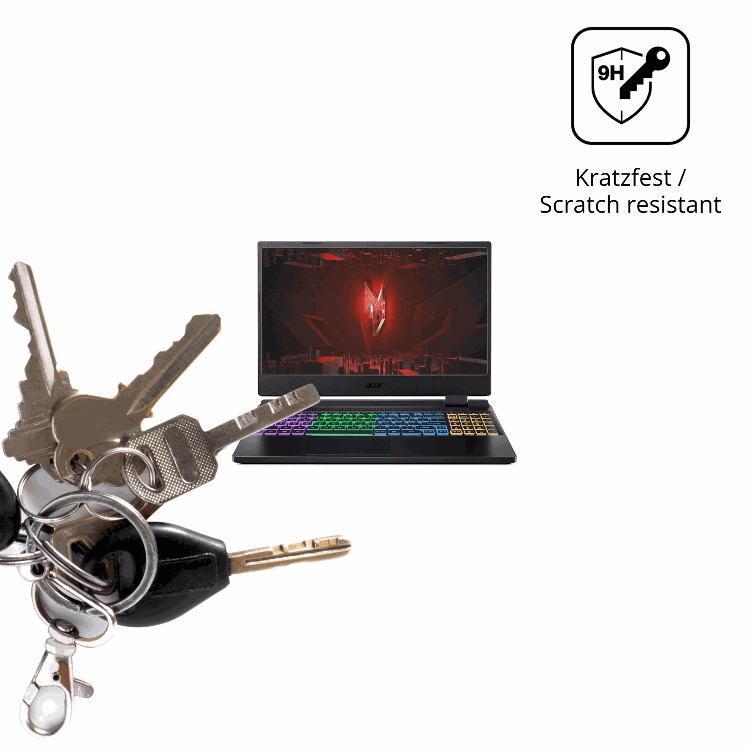 dipos Displayschutz für Acer Nitro 5 AB515-46, mattierte Oberfläche, robuste Festigkeit und perfekte Passform