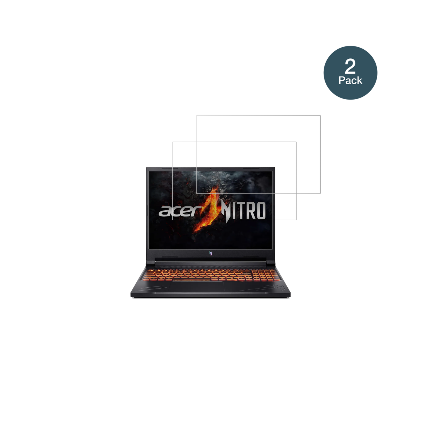 acernitro v16 mit aufgebrachter dipos Flex Schutzfolie, glasklare Darstellung ohne Einschränkungen