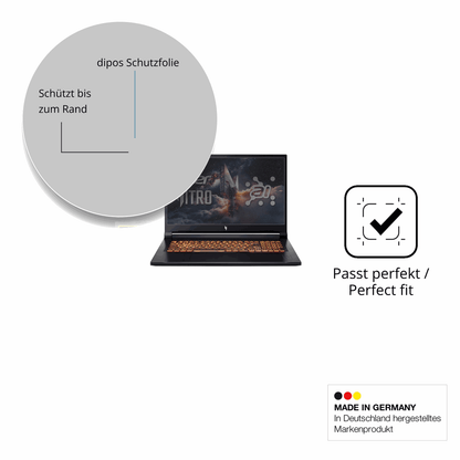 Schutz gegen Kratzer auf dem Acer Nitro V17 AI Glas durch Schlüssel oder Ähnliches
