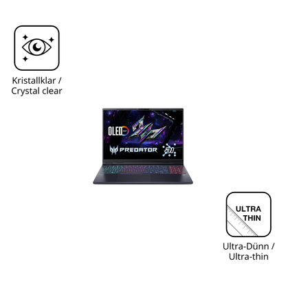 Dünne und klare Folie passend zugeschnitten für acerpredator helios neo 16 ai