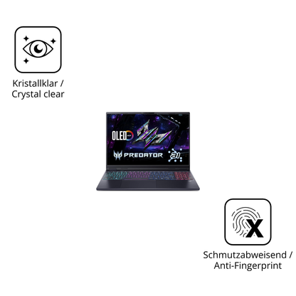 Flexible TPU-Folie passend zugeschnitten für acerpredator helios neo 16 ai, vollständige Abdeckung