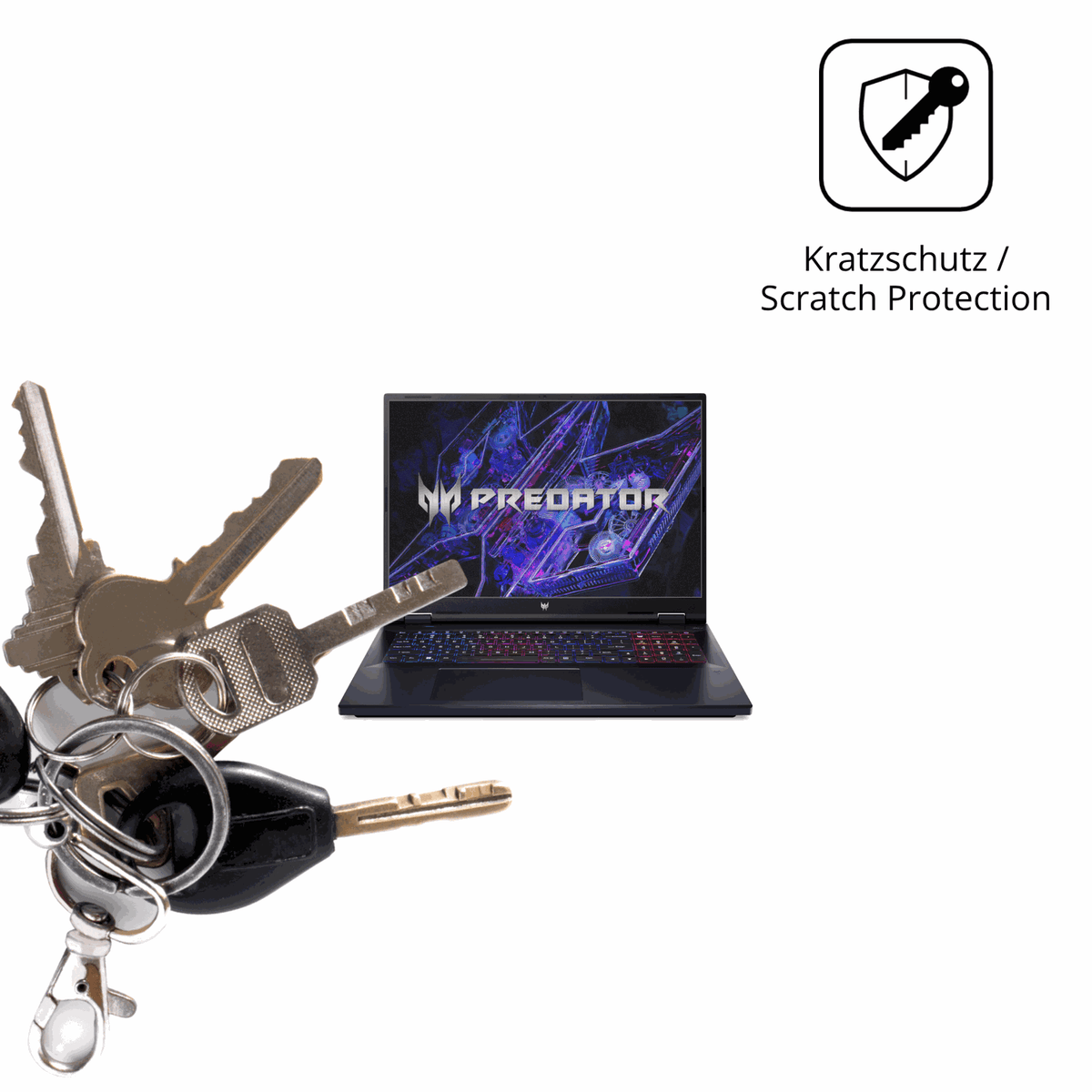 Schutz gegen Kratzer auf dem acer Predator Helios Neo 18 18 Zoll Glas durch Schlüssel oder Ähnliches