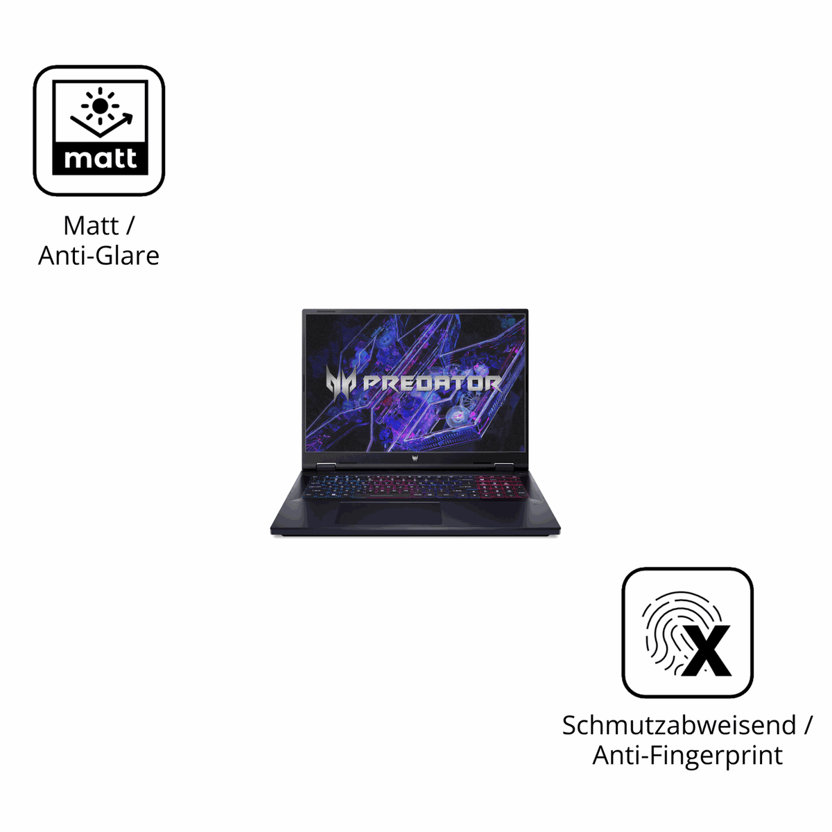 Dünne und entspiegelnde Folie passend zugeschnitten für acer Predator Helios Neo 18 18 Zoll