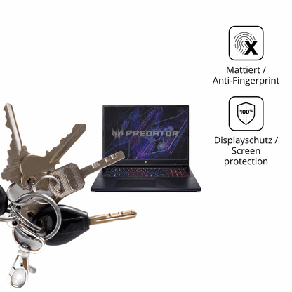 dipos Displayschutz für acer Predator Helios Neo 18 18 Zoll, mattierte Oberfläche, Blickschutzfilter und perfekter Passform