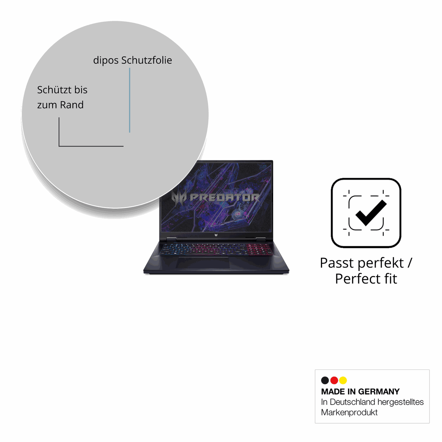 Schutz gegen Kratzer auf dem acer Predator Helios Neo 18 18 Zoll Glas durch Schlüssel oder Ähnliches