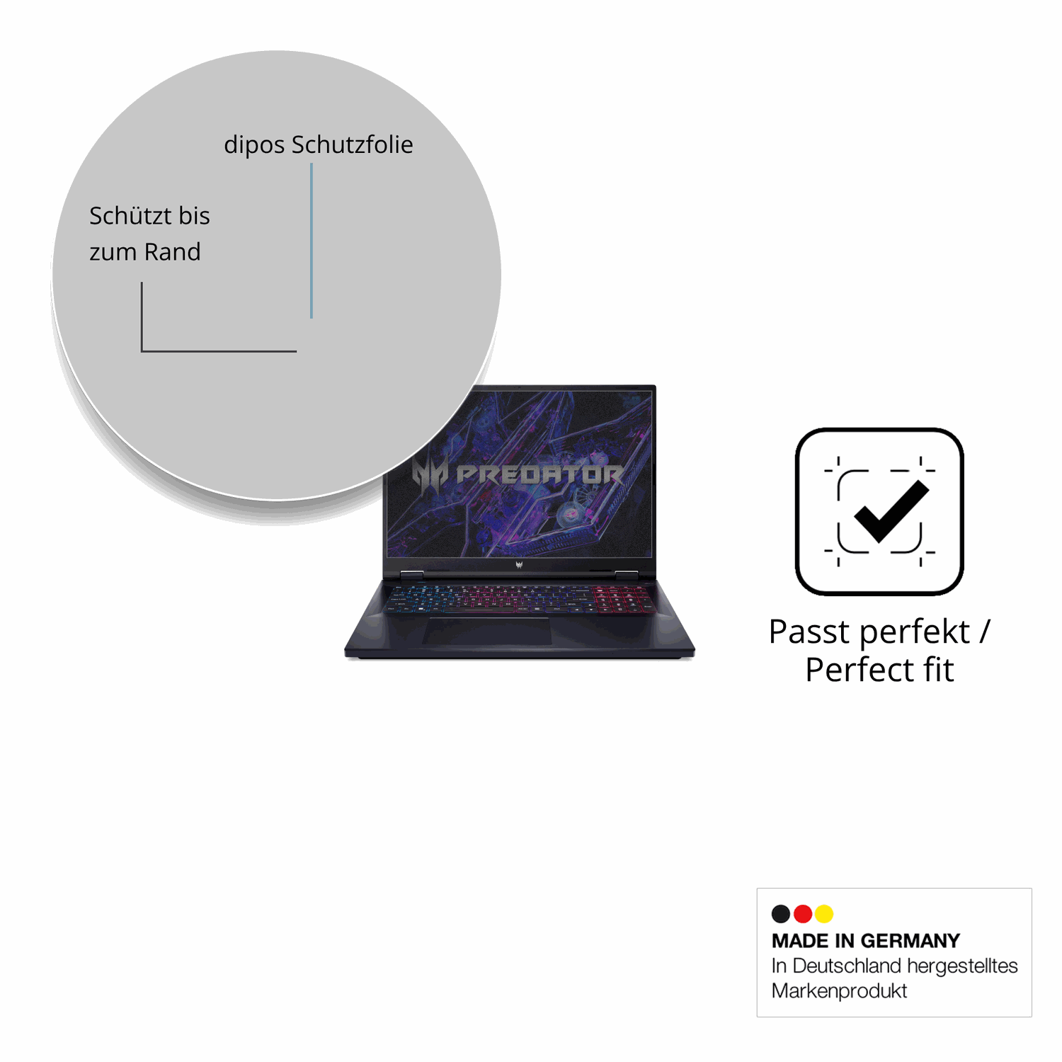 Schutz gegen Kratzer auf dem acer Predator Helios Neo 18 18 Zoll Glas durch Schlüssel oder Ähnliches
