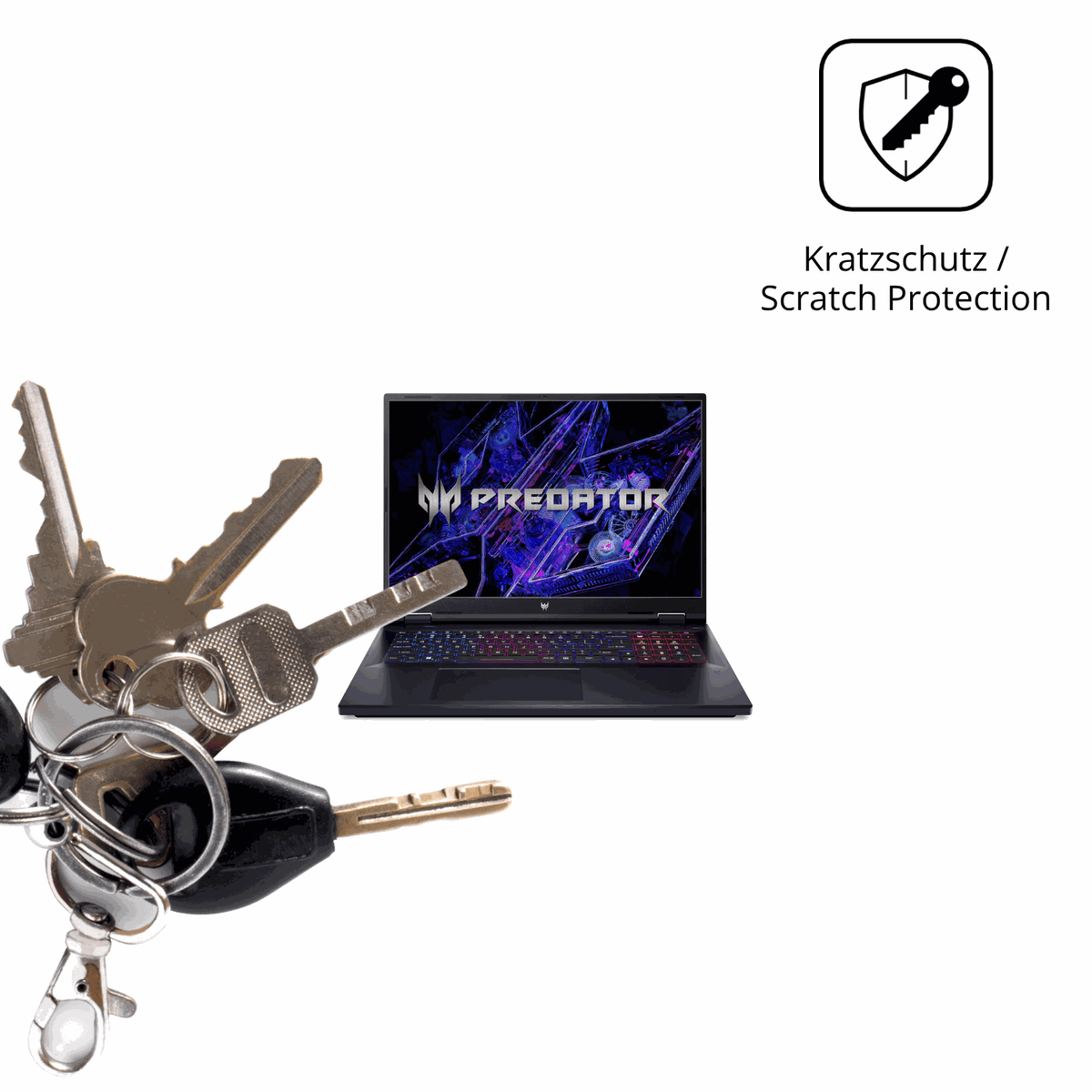 Schutz gegen Kratzer auf dem acer Predator Helios Neo 18 18 Zoll Glas durch Schlüssel oder Ähnliches