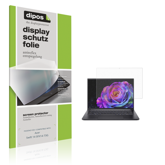 Matte Displayschutzfolie von dipos passend für acerswift 14 sfx14-73g, präziser Zuschnitt und blasenfrei montiert