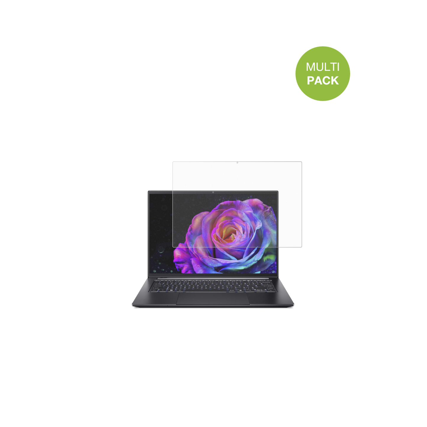 acerswift 14 sfx14-73g mit aufgebrachter dipos Displayschutzfolie, die lästige Fingerabdrücke minimiert