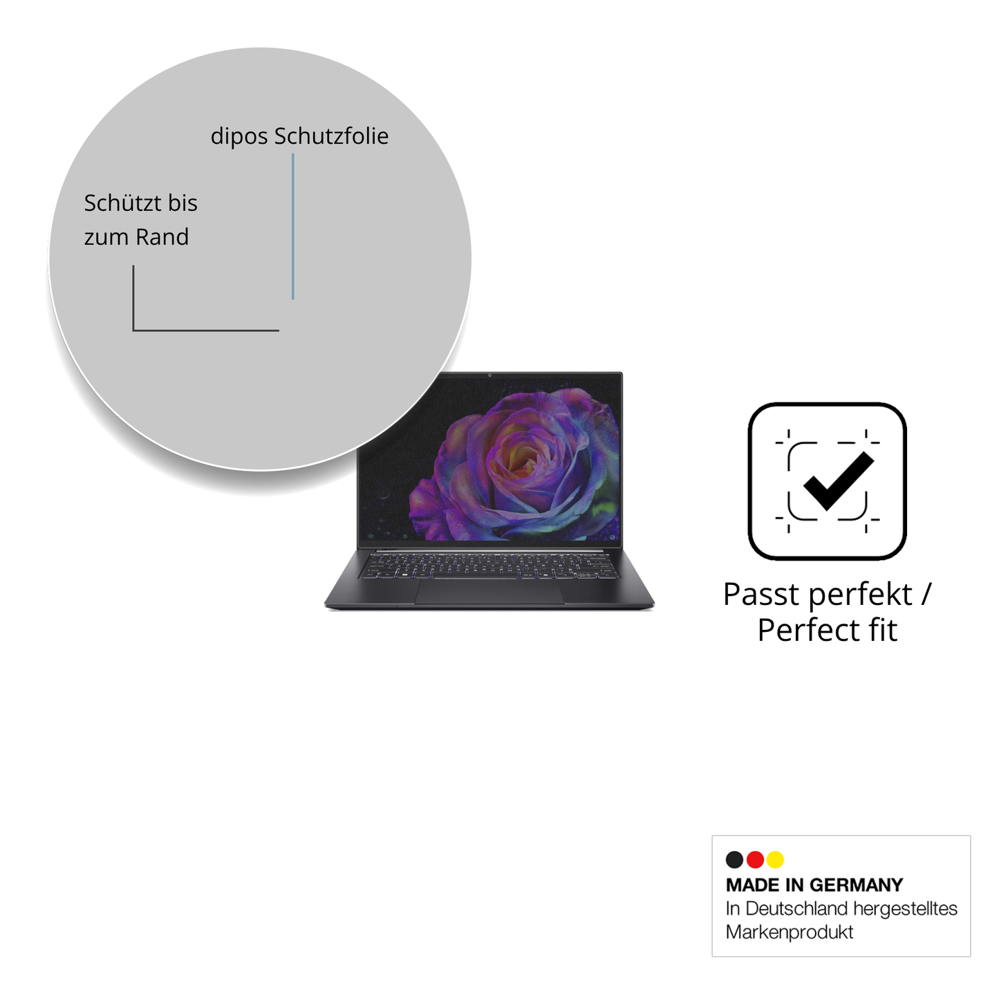 Schutz gegen Kratzer auf dem acerswift 14 sfx14-73g Glas durch Schlüssel oder Ähnliches
