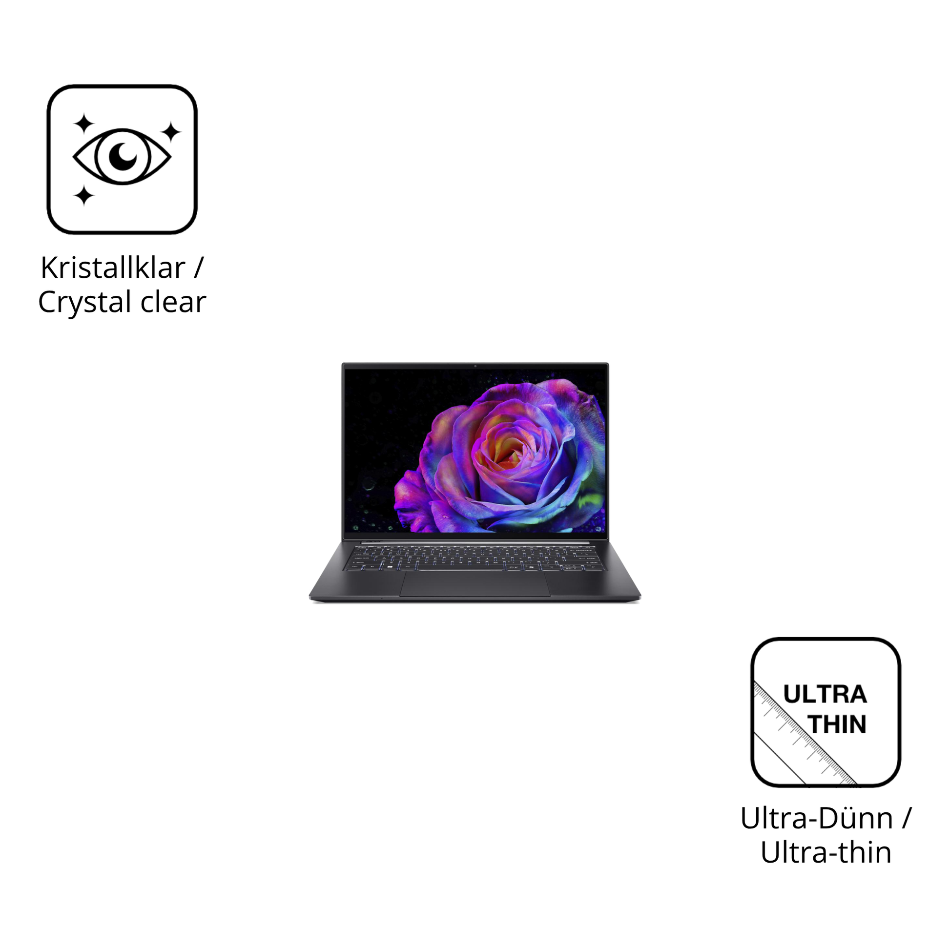 Dünne und klare Folie passend zugeschnitten für acerswift 14 sfx14-73g