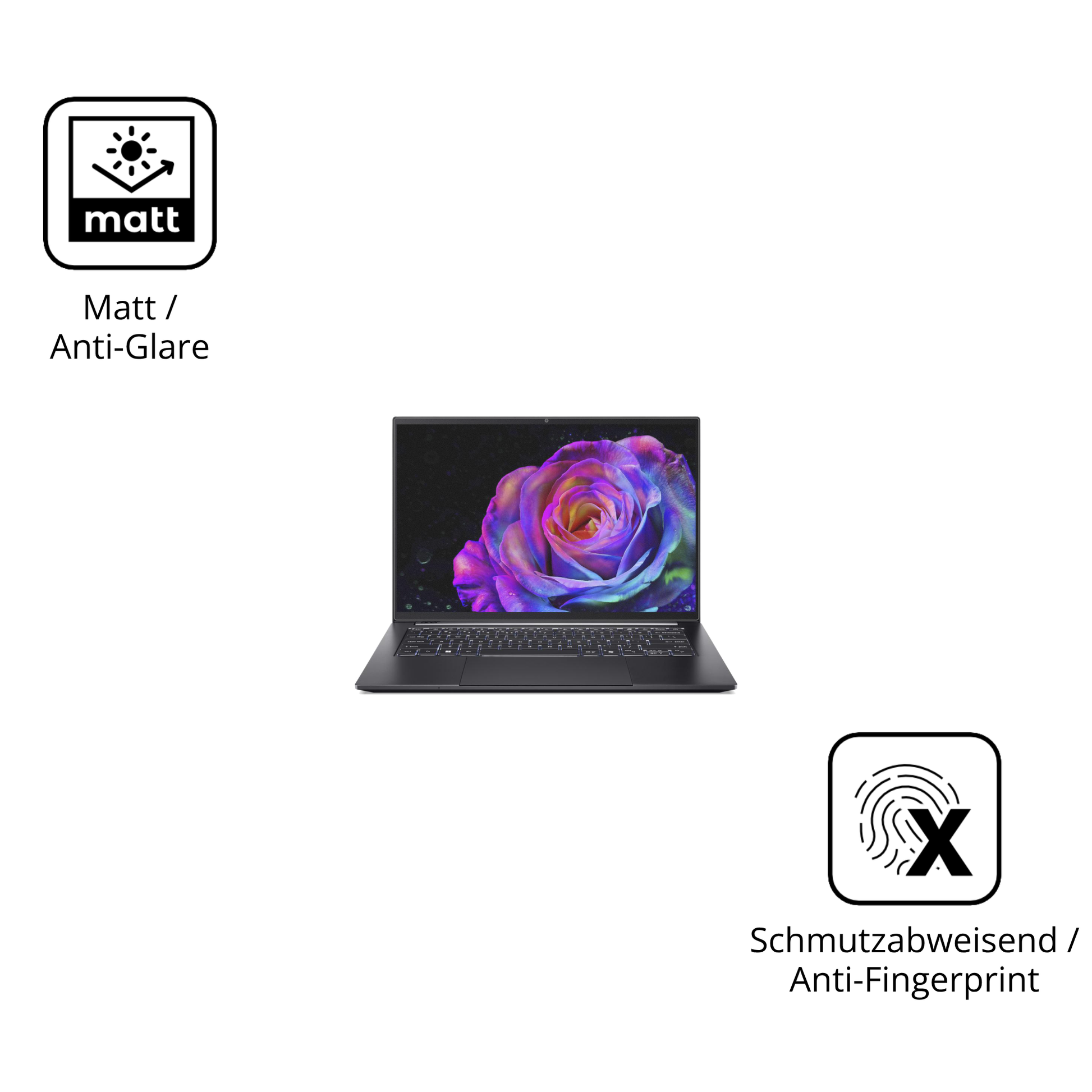 9H Hartbeschichtete, flexible Folie passend zugeschnitten für acerswift 14 sfx14-73g