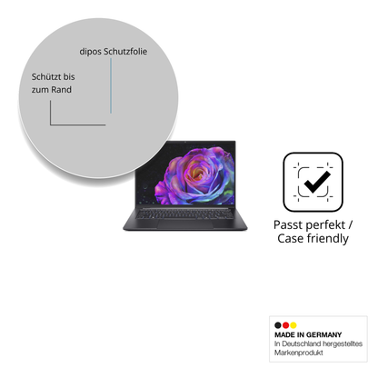Schutzglasfolie mit optimaler Passform, zur Verwendung mit Hüllen geeignet