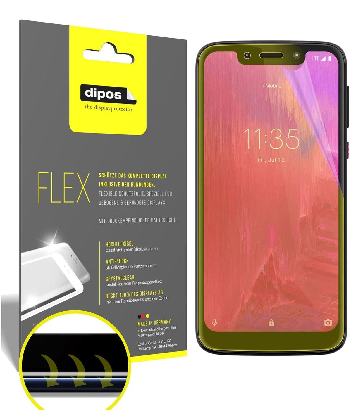2x 3D Full Cover Schutzfolie für T-Mobile Revvlry