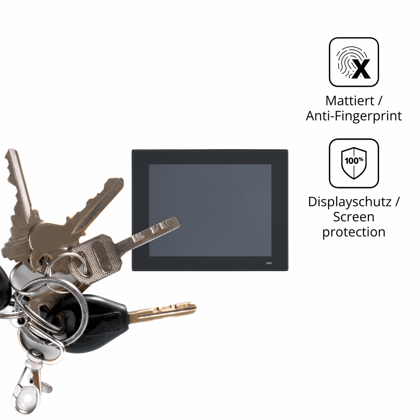 dipos Displayschutz für Advantech PPC-3120, mattierte Oberfläche, Blickschutzfilter und perfekter Passform