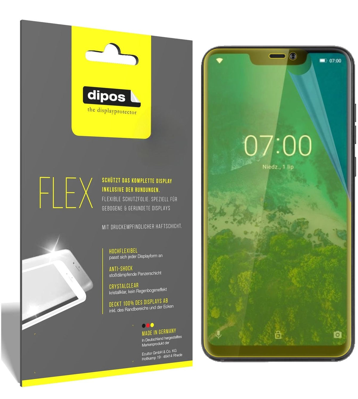 2x 3D Full Cover Schutzfolie für Kruger Matz Smartfon LIVE 7S
