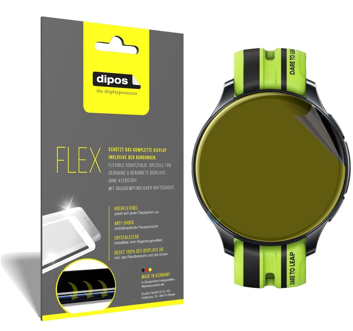 2x 3D Full Cover Schutzfolie für Realme Watch T1