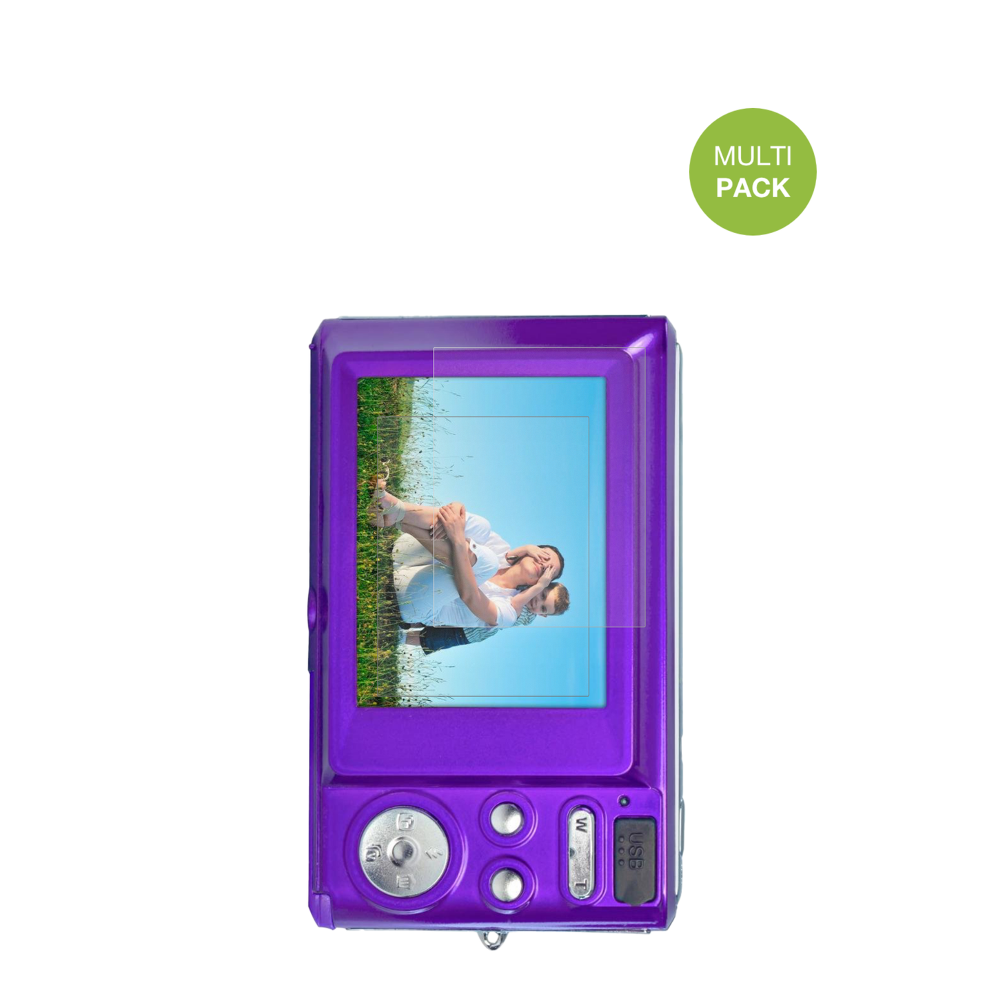 Agfa PhotoRealishot DC5200 mit aufgebrachter dipos Displayschutzfolie, die lästige Fingerabdrücke minimiert