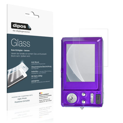 Matte Displayschutzfolie von dipos passend für Agfa Photo Realishot DC5200, 9H kratzfest und blasenfrei montiert