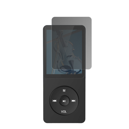 AGPTEKA02PLB MP3-Player mit aufgebrachtem dipos Displayschutz, der seitliche Einblicke blockiert