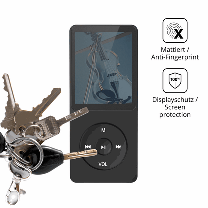 dipos Displayschutz für AGPTEK A02PLB MP3-Player, mattierte Oberfläche, Blickschutzfilter und perfekter Passform