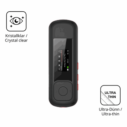 Dünne und klare Folie passend zugeschnitten für AGPTEK A55 MP3-Player