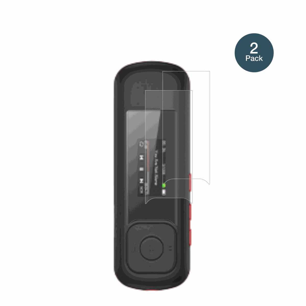AGPTEKA55 MP3-Player mit aufgebrachter dipos Panzerfolie, die lästige Fingerabdrücke minimiert
