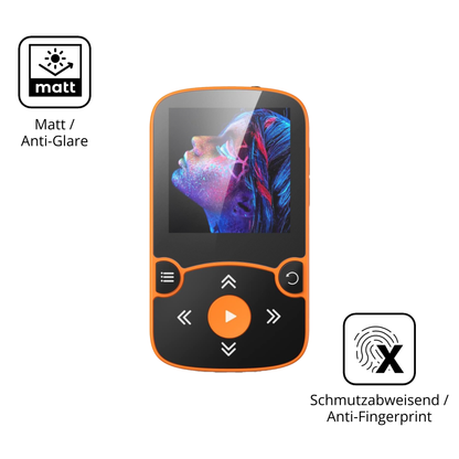 Dünne und entspiegelnde Folie passend zugeschnitten für AGPTEK A65 MP3-Player