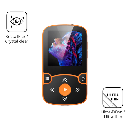 Dünne und klare Folie passend zugeschnitten für AGPTEK A65 MP3-Player