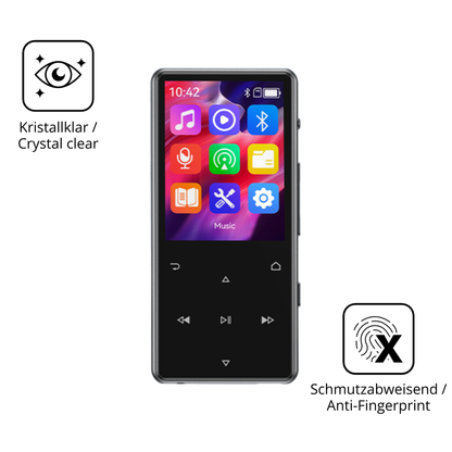 Flexible TPU-Folie passend zugeschnitten für AGPTEK M6 MP3-Player, vollständige Abdeckung