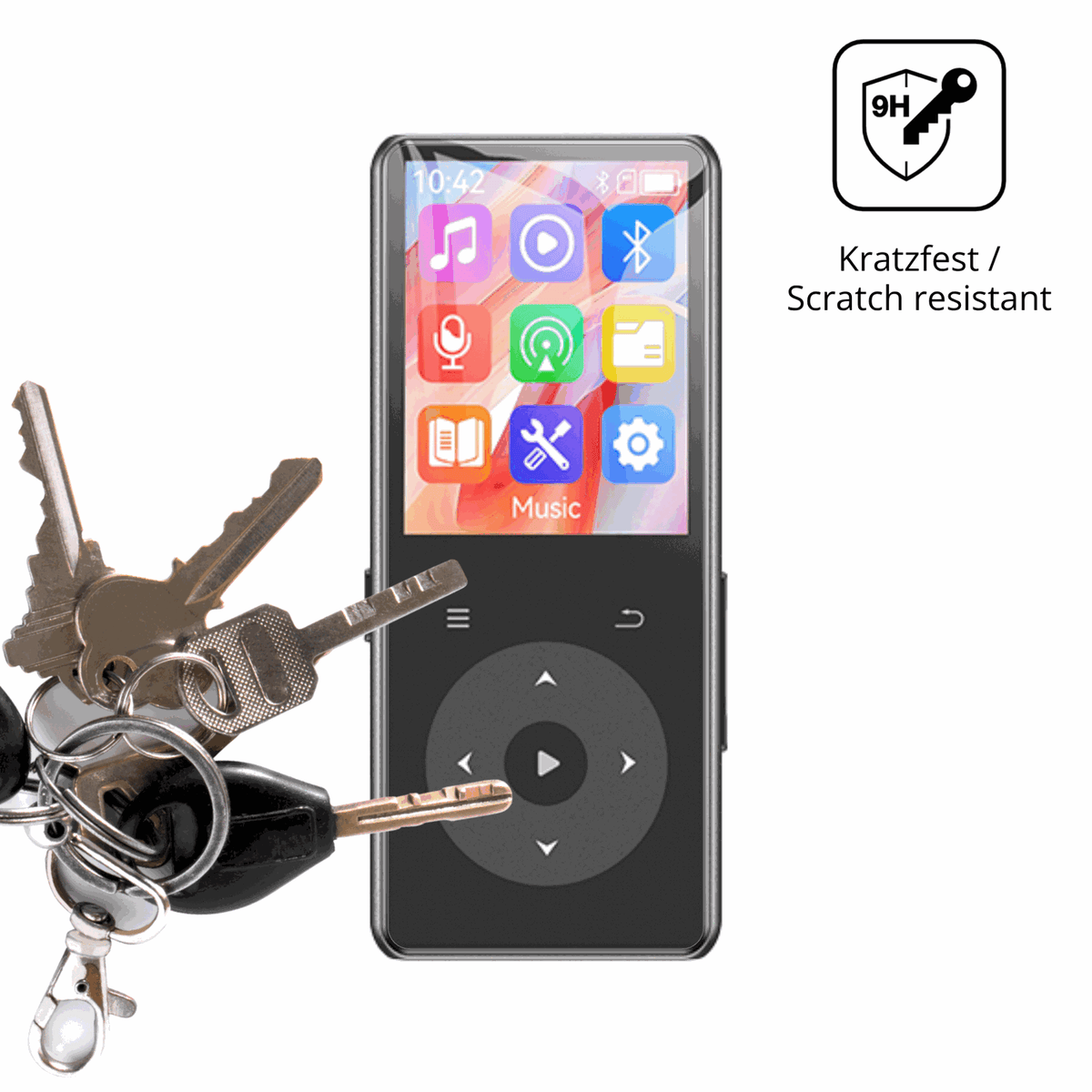 dipos Displayschutz für AGPTEK M7 MP3-Player, mattierte Oberfläche, robuste Festigkeit und perfekte Passform