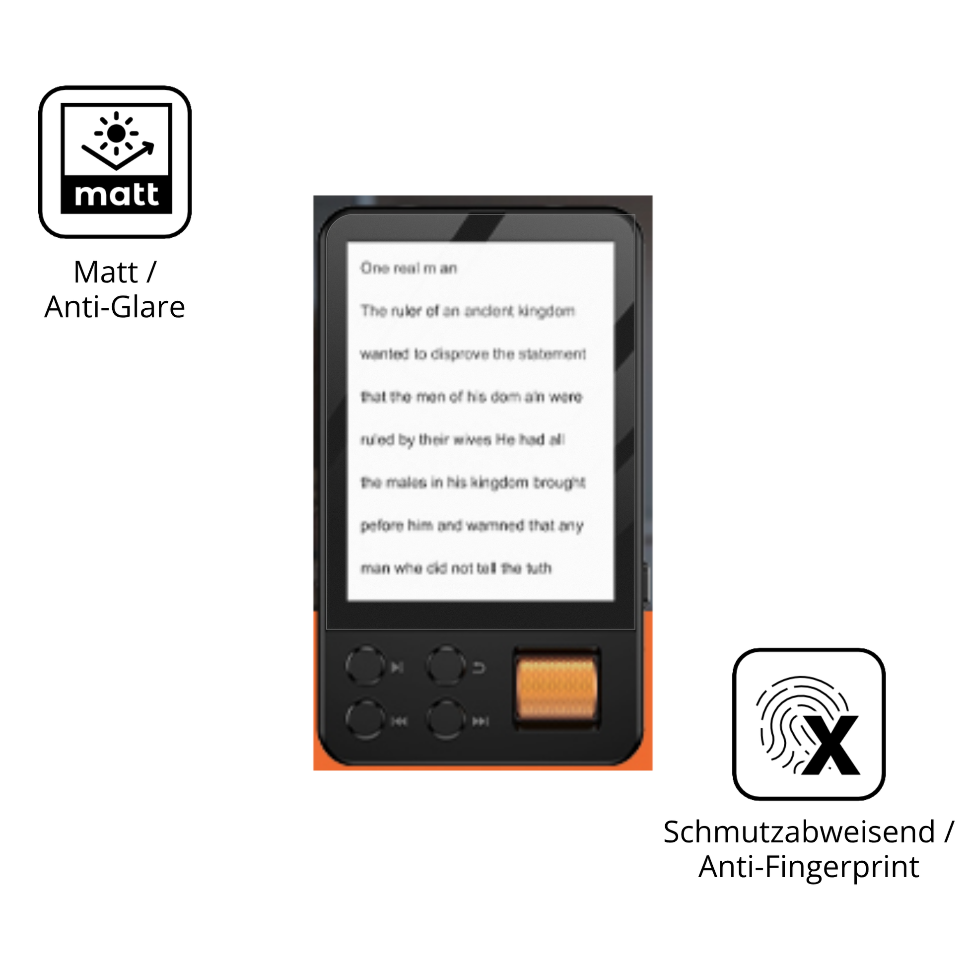 9H Hartbeschichtete, flexible Folie passend zugeschnitten für AGXOV D28 MP3-Player