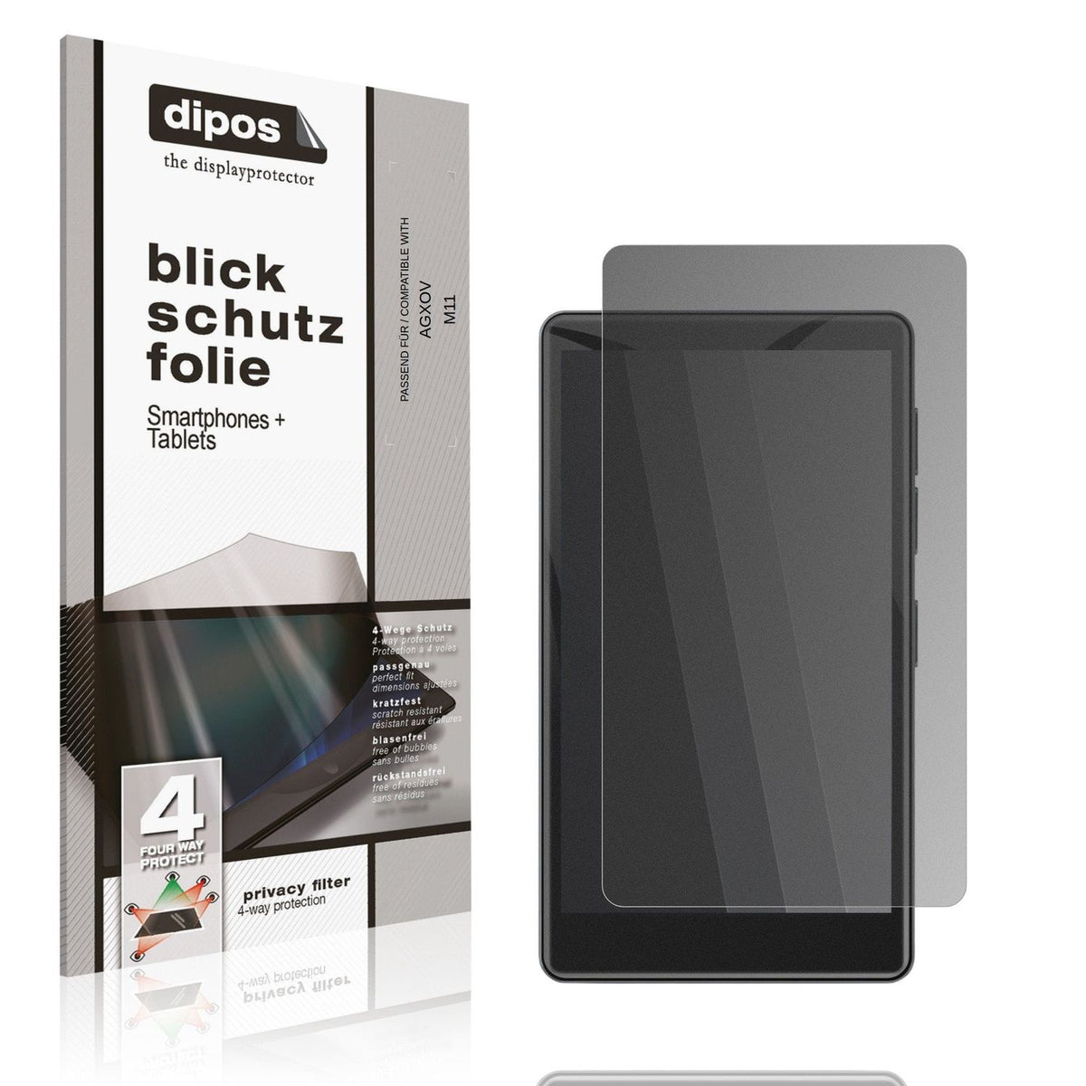 Blickschutzfolie für AGXOV M11 matt Schutzfolie Privacy