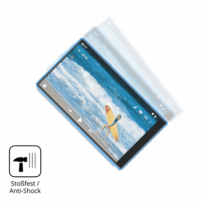 Schutz gegen Kratzer auf dem AGXOV P50 MP3-Player Glas durch Schlüssel, Stöße gegen die Tischkante oder Stürze