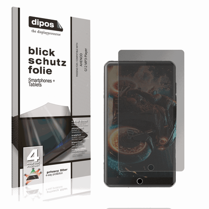 Blickschutzfolie von dipos passend für AHENOD G12 MP3-Player, präziser Zuschnitt und blasenfrei montiert