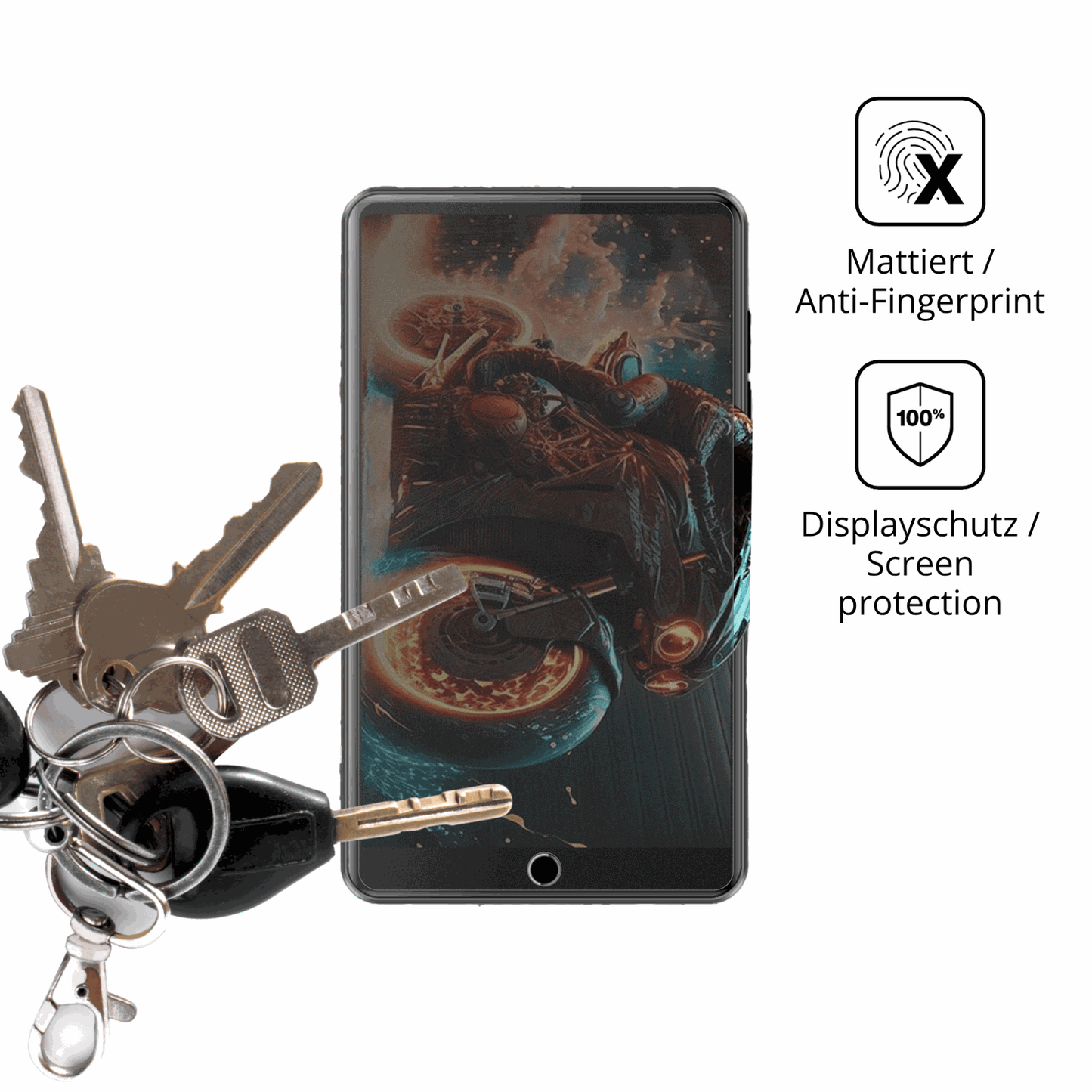 dipos Displayschutz für AHENOD G16 MP3-Player, mattierte Oberfläche, Blickschutzfilter und perfekter Passform