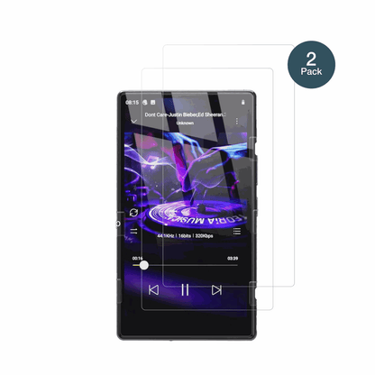 AHENODG15 MP3-Player mit aufgebrachter dipos Flex Schutzfolie, glasklare Darstellung ohne Einschränkungen