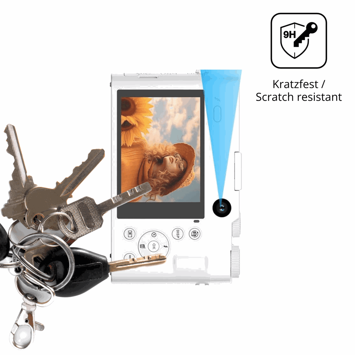 dipos Displayschutz für Ahlirmoy DC218, mattierte Oberfläche, robuste Festigkeit und perfekte Passform
