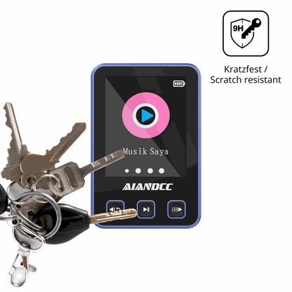 dipos Displayschutz für Aiandcc M8 MP3-Player, transparente Oberfläche, perfekte Passform auch für die Rundungen
