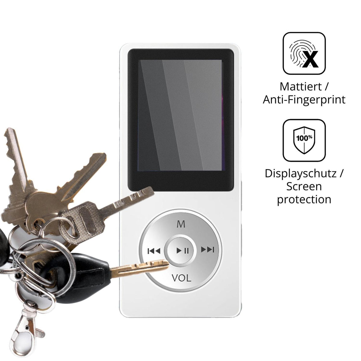 dipos Displayschutz für aigolink S05-32, mattierte Oberfläche, Blickschutzfilter und perfekter Passform