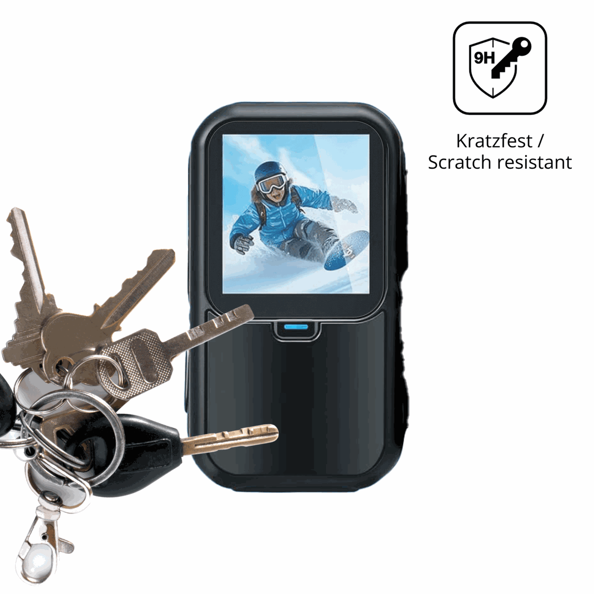 dipos Displayschutz für AIKER ActionCam 4K G4MJ4YP8, mattierte Oberfläche, robuste Festigkeit und perfekte Passform