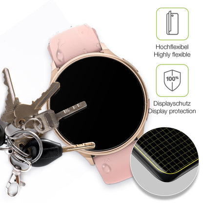 dipos Displayschutz für Aimiuvei Smartwatch 1.27 Zoll, transparente Oberfläche, perfekte Passform auch für die Rundungen